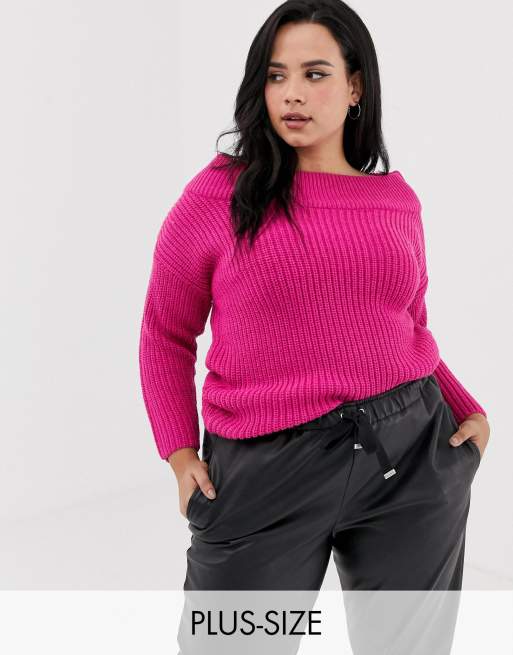 New Look Curve off shoulder trøje