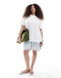 [New Look Plus] New Look Curve oversized t-shirt in white 18 WHITE