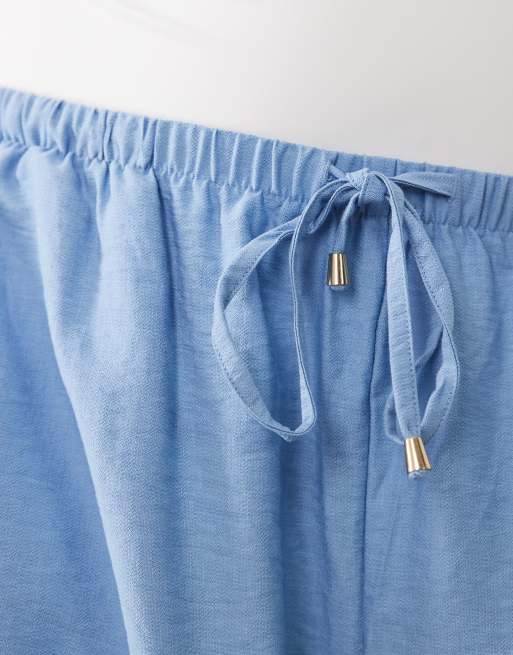 New Look Curve - Pantalon large tissé - Bleu, 3 de 5