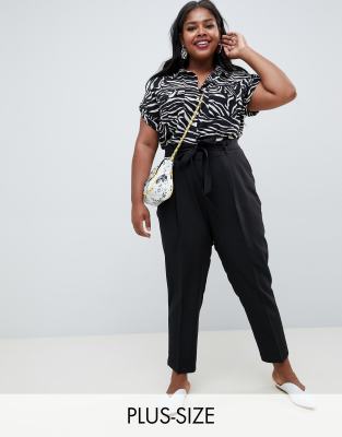 plus size paperbag trousers