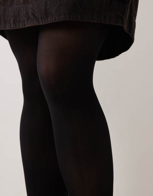 New Look Curve Premium 2 pack 40 denier tights in black , 2 of 3