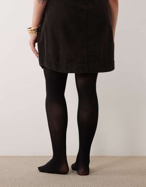 New Look Curve Premium 2 pack 40 denier tights in black , 3 of 3