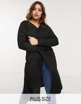 plus black cardigan