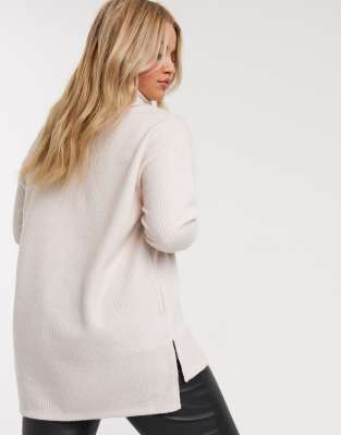 pale pink roll neck jumper