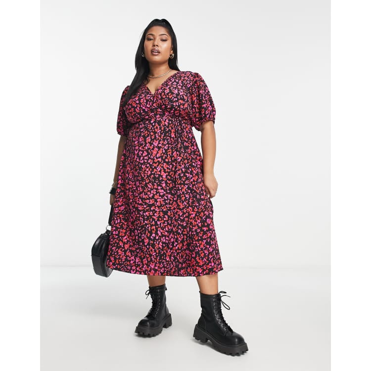 New look curve hot sale leopard print dress