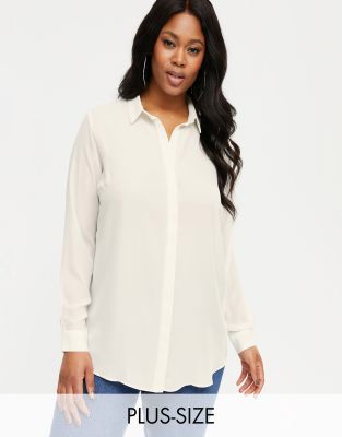 plus size white blouse
