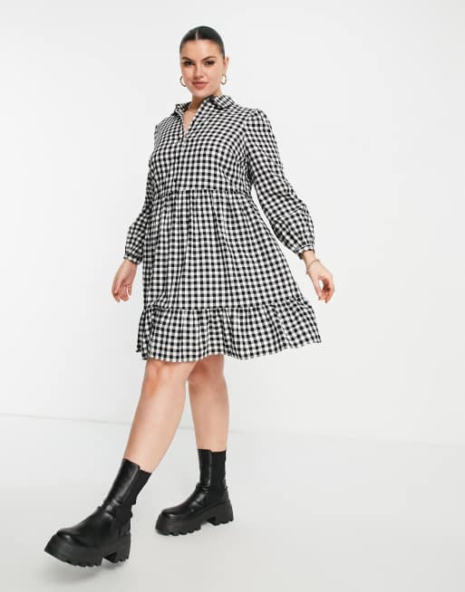 Black and white check dress new look online