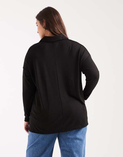 New Look Curve - Sweat style rugby - Noir, 2 de 4