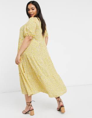 yellow smock dress