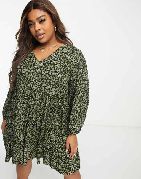 Plus size smock dress uk sale