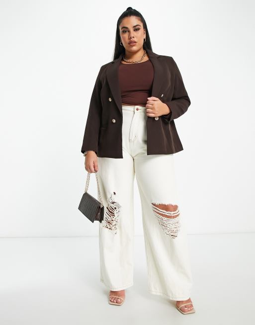 New Look Curve – Utility-Blazer in Braun
