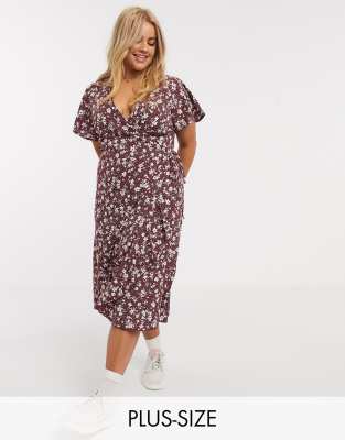 new look red wrap dress