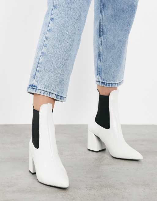 White ankle boots new on sale look