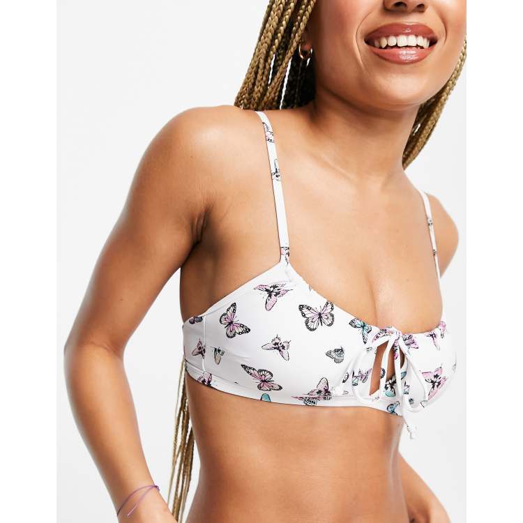 Dia Keyhole Cutout Bikini Top in Purple