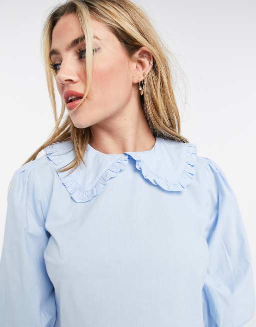 Peter pan collar store top new look