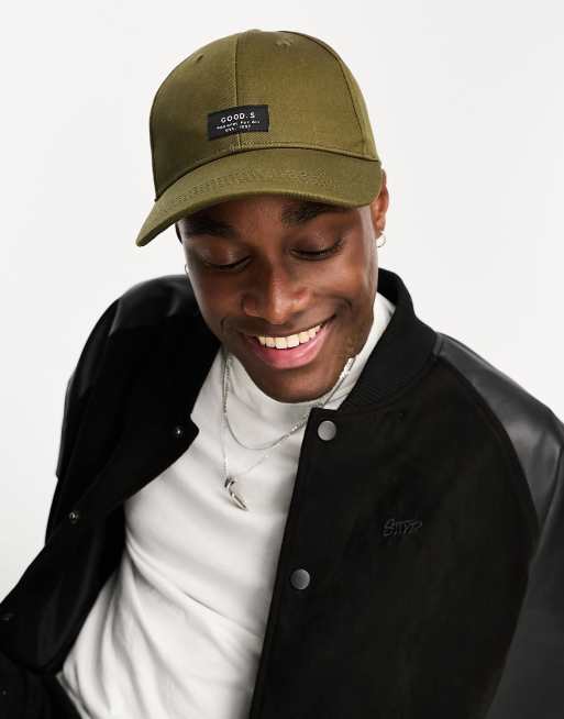 New Look – Czapka z daszkiem w kolorze khaki z haftowaną wstawką