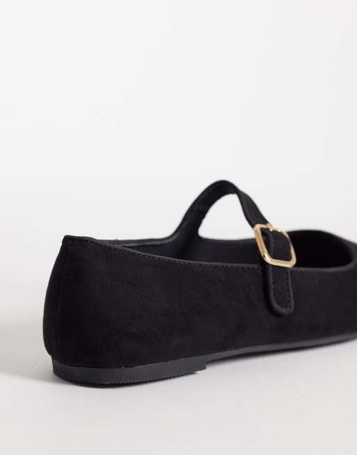 New Look – Czarne buty Mary Jane z imitacji zamszu, 3 z 4