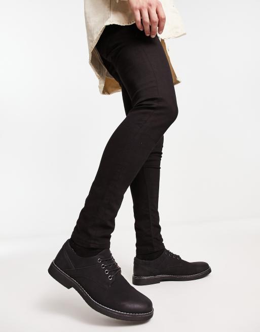 New Look – Czarne eleganckie buty z widocznym przeszyciem