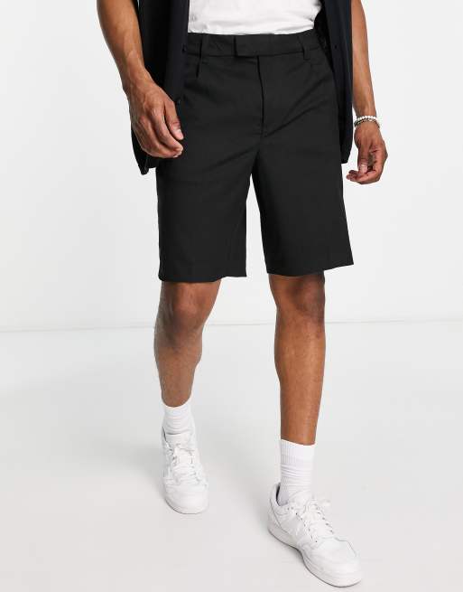 New Look – Czarne eleganckie szorty o luźnym kroju