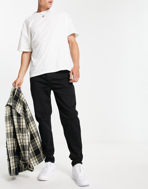 New Look – Czarne jeansy ze zwężanymi nogawkami