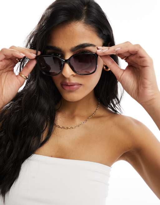 New Look – Czarne klasyczne okulary przeciwsłoneczne oversize