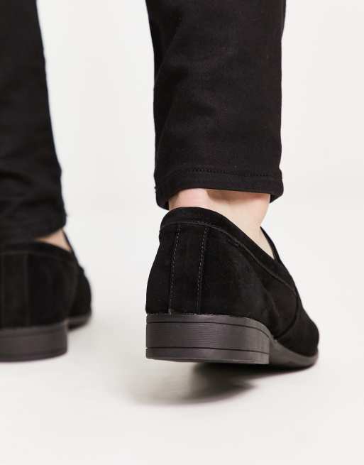 New Look – Czarne loafersy z imitacji zamszu, 3 z 4