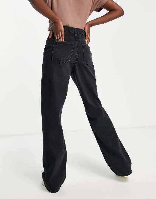 New Look – Czarne luźne jeansy w stylu lat 90. z przedarciami, 2 z 4