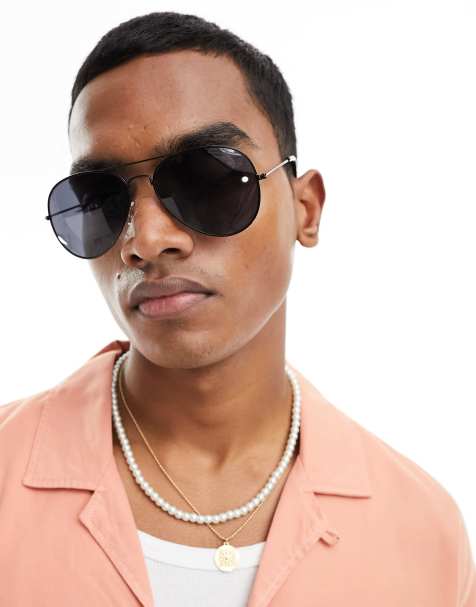 New Look – Czarne okulary przeciwsłoneczne typu aviator - view 1
