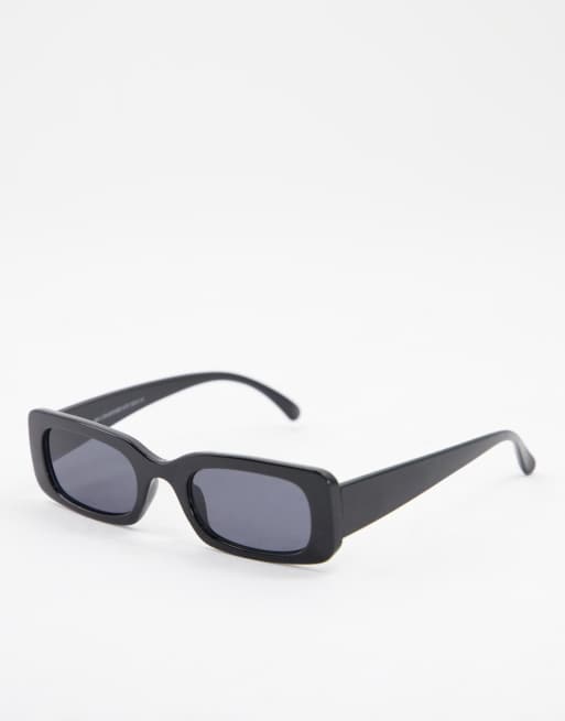 New Look – Czarne prostokątne okulary przeciwsłoneczne