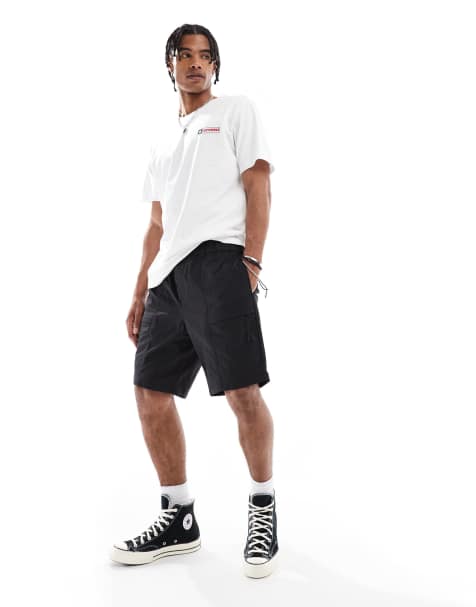 New Look tech zip short in black