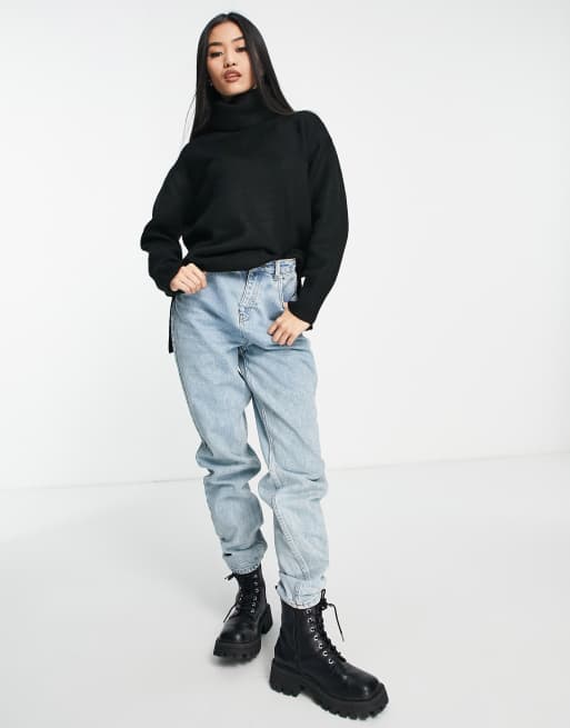 New Look – Czarny sweter z golfem i szerokim brzegiem, 3 z 4