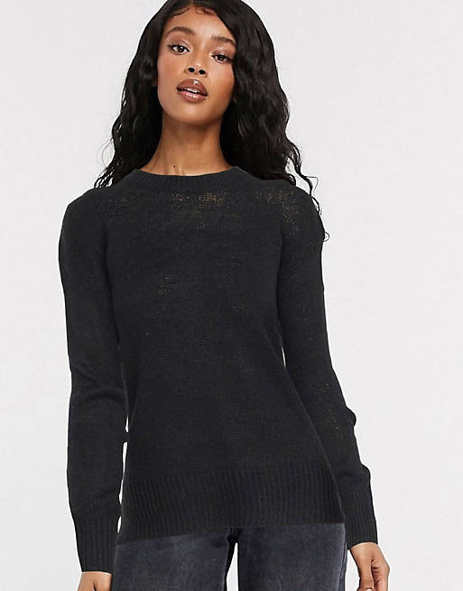 New Look – Czarny sweter z okrągłym dekoltem