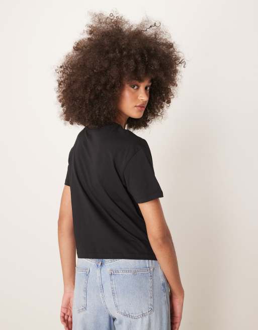 New Look – Czarny T-shirt o pudełkowym kroju, 4 z 4