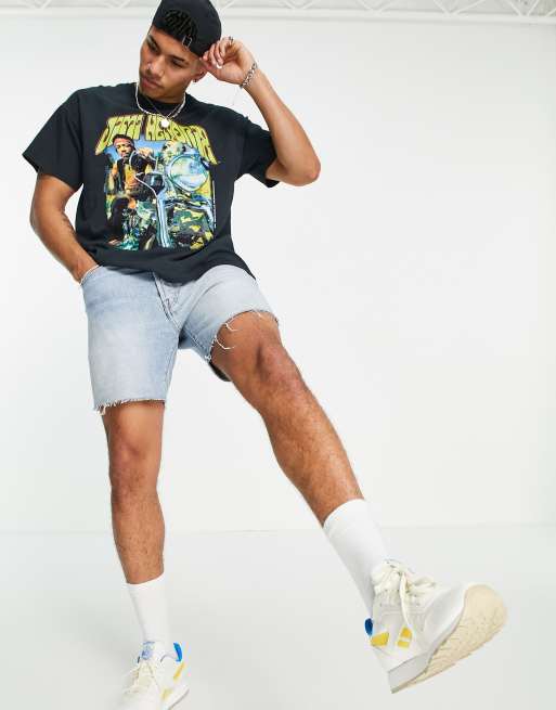 New Look – Czarny T-shirt oversize z nadrukiem Jimi'ego Hendrixa, 4 z 4