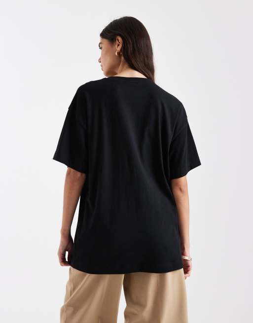 New Look – Czarny T-shirt oversize, 2 z 4