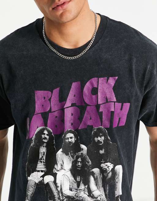 New Look – Czarny T-shirt z nadrukiem zespołu Black Sabbath | ASOS