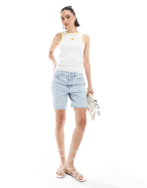 New Look denim bermuda short in blue, 2 of 5