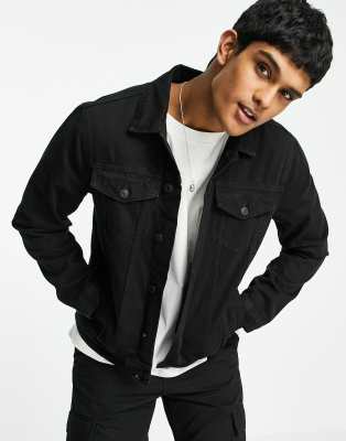 New Look denim jacket in black - ASOS Price Checker