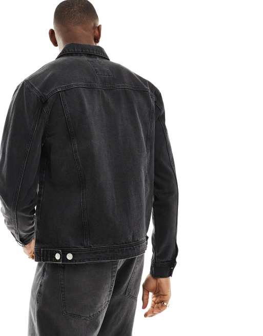 New Look denim jacket in black ASOS