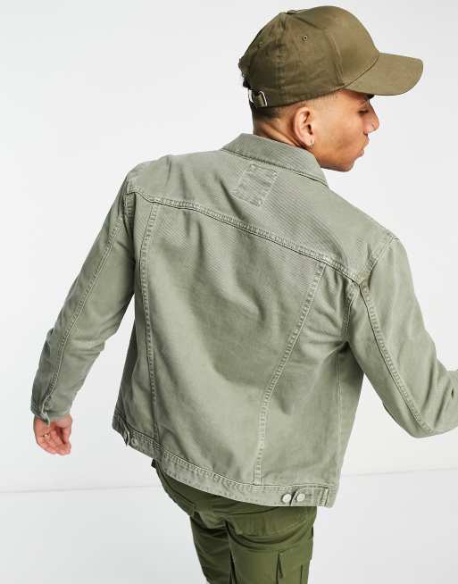 New Look denim jacket in khaki