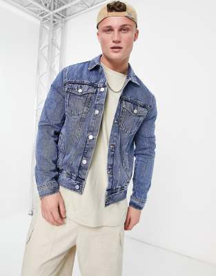 New Look Denim Jacket In Light Blue Wash-blues