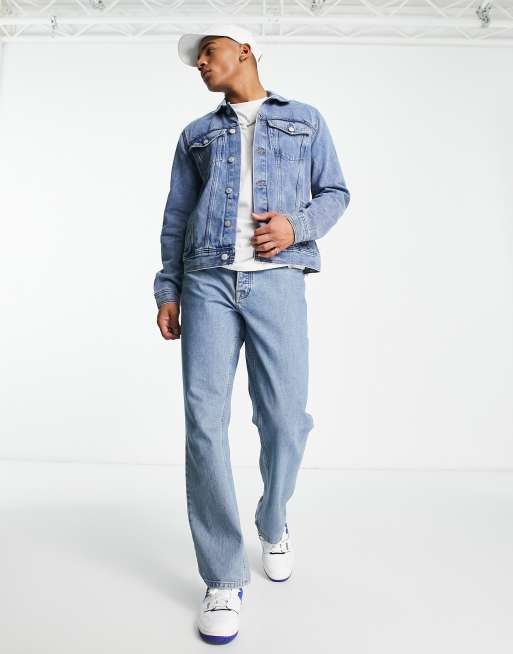 New Look oversized denim jacket in light blue