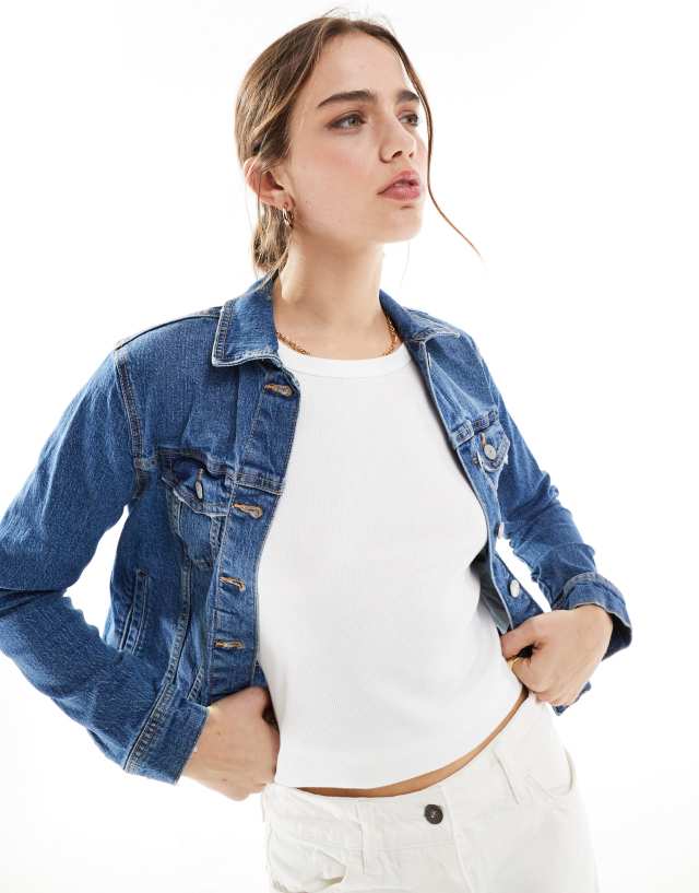 New Look - denim jacket in mid blue