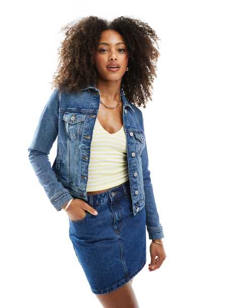 New Look denim jacket in mid blue