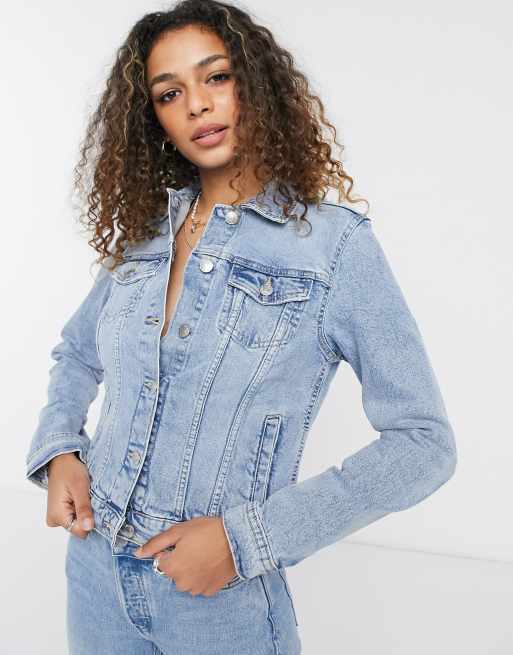 New Look denim jacket in mid blue