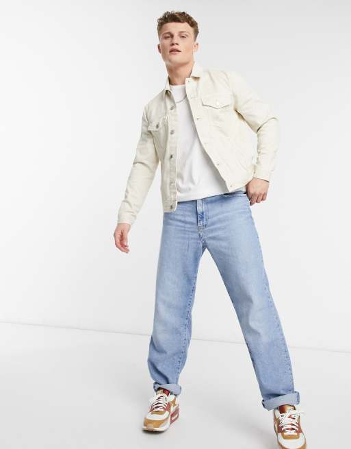 New Look denim jacket in off white | ASOS