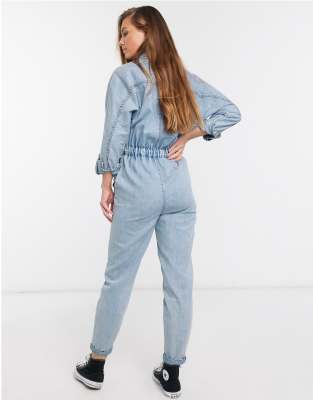 new look denim boiler suit