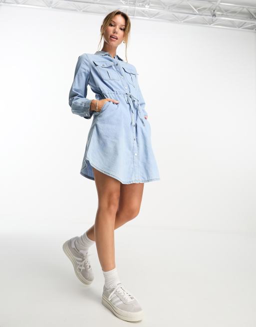 Denim dresses new on sale look