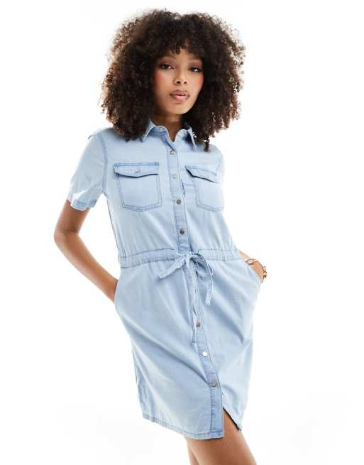 New look denim shirt dress best sale