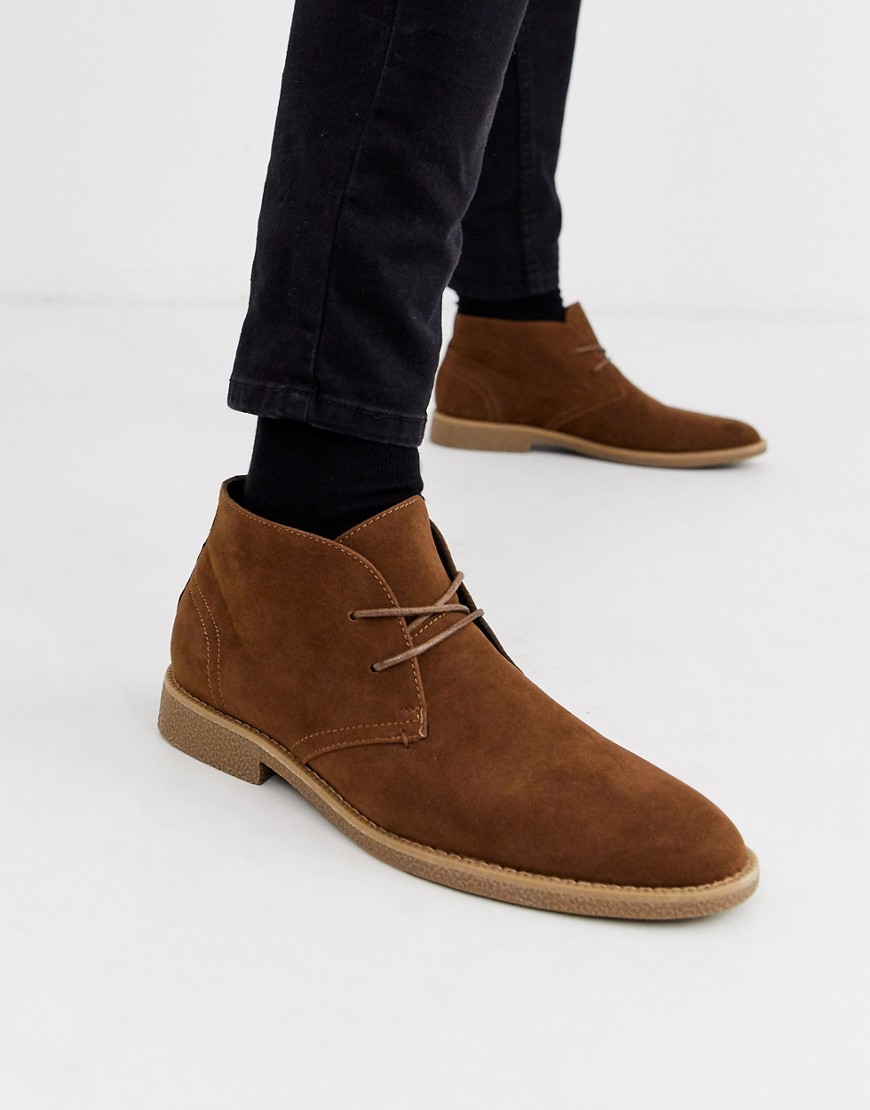 New Look - Desert boots in ecopelle scamosciati color cuoio